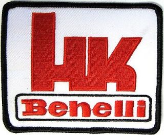 HK Benelli Classic Embroidered Firearms Gun Crest Patch Applique 4 x 3