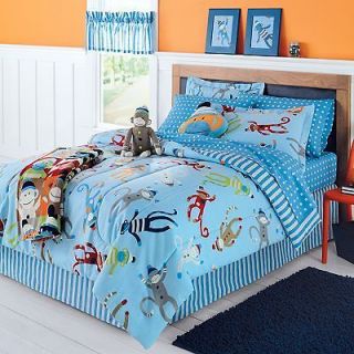 Jumping Beans Monkey Business 6 Piece Twin Bed Set Sheet Comforter
