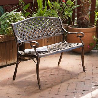 Outdoor Patio Furniture Cast Aluminum Garden Bench