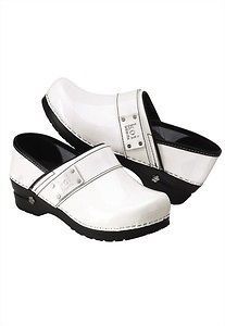 Koi by Sanita Professional Lindsey Clogs in White Patent Leather