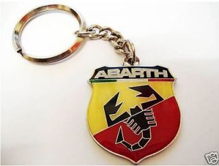 NEW Style Metal ABARTH Badge Keyring key chain Fiat 500