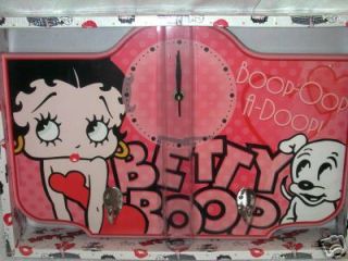 Betty Boop Coat holder/Wall Clock Red and Pink