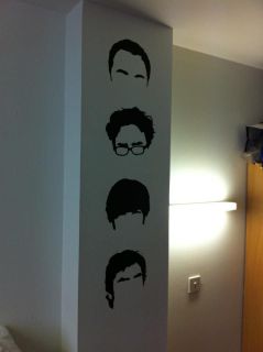 BIG BANG THEORY HAIRLINES WALL STICKER DECAL MURAL GRAPHIC HOME ROOM