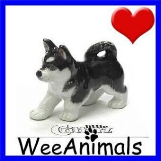 Little Critterz Bering Siberian Husky Dog Miniature Figurine Wee