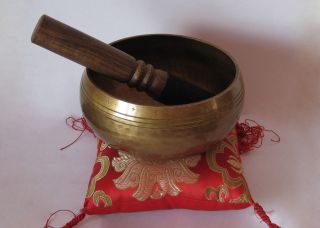Tibetan Hand Beaten On Machine Made Singing Bowl 5   Nepal