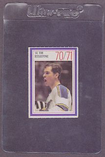 1970 71 Esso NHL Power Player Hockey Stamp Tim Ecclestone St Louis