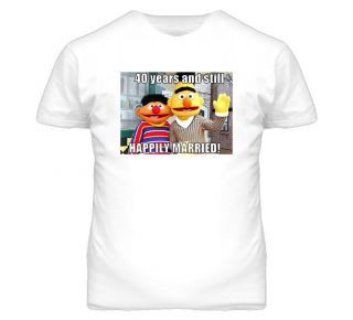 Bert And Ernie Happily Married 40 Years Anniversary Funny Joke Puppets