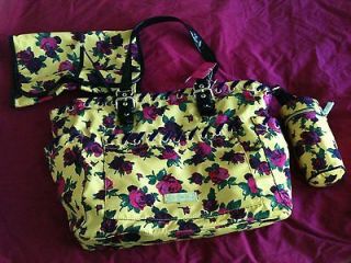 Betsey Johnson Yellow Twinkle Toes Diaper Bag NWT