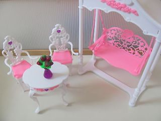 Gloria Barbie Size Dollhouse Furniture Garden with swing New
