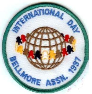Scout Patch International Day Bellmore Assn 1997 Long Island New York