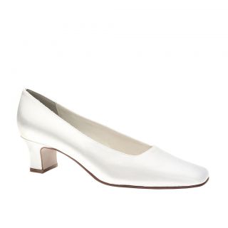 Betty White Satin Dyeable Low Heel Pump Bridal Wedding Shoes