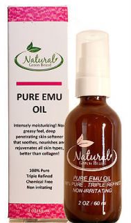100% Pure Emu Oil 2 oz   100% Pure Oil   NO Additives Made in USA
