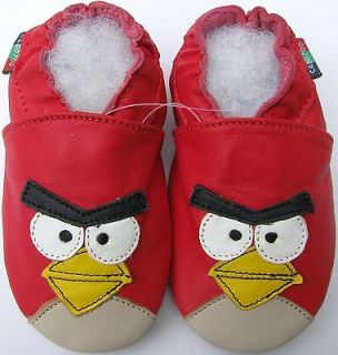 shoeszoo angry bird white 12 18m S new soft sole leather baby shoes