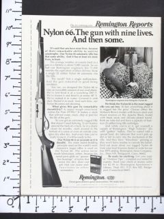 1975 REMINGTON 22 Rim Fire NYLON 66 Autoloading Rifle magazine Ad