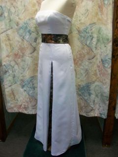 Custom Made in the USA CAMO Column/Sheath Fitted Wedding Prom Gown