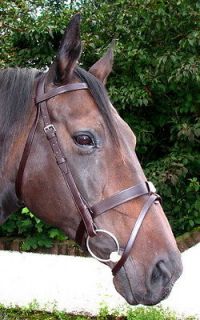 Leather Traditional English Working Hunter Show Hunt Bridle Wide 3/4