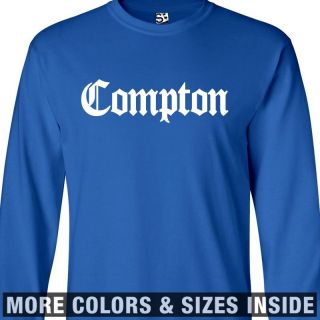 Compton Old English LONG SLEEVE T Shirt NWA Easy Eazy E Game All
