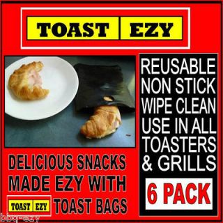 Toasty Bags NonStik 6PK FOOD SAFE in Toaster Grills Sandwich Press
