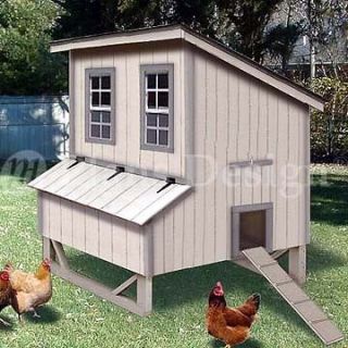 x6 Modern Style Chicken House / Coop Plans, 90506M
