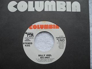 BILLY JOEL   Big Shot 1978 1st US WL PROMO 7 Single   Long/Short
