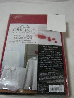 BELLE ORIGINS DAMASK DINING CHAIR COVER   Red BRICK NIP