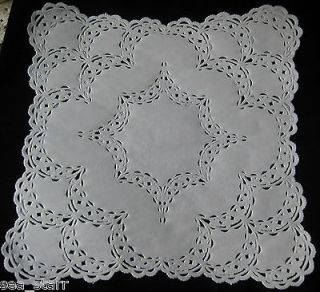 12 INCH SQUARE WHITE PAPER LACE DOILIES CRAFT ★CANADA★ lacy doily