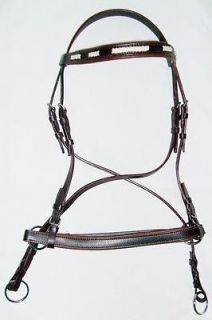 English BITLESS BRIDLES & REINS Full Cob Horse Brown Leather