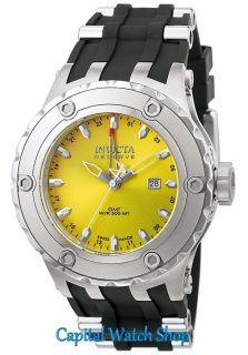 Invicta Mens Reserve Collection GMT Black Rubber Watch 6183