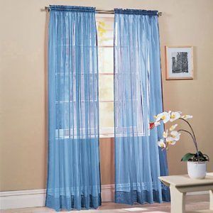 New Slate Blue Voile Sheer Window Curtain/Drape/ Panels