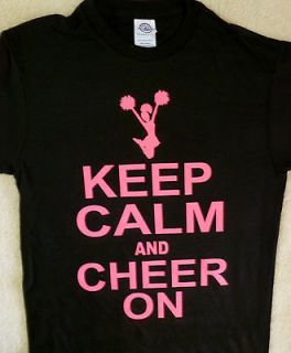AND CHEER ON~KIDS CHEERLEADERS T SHIRT , SMALL 6 8, M 10 12,L 14 16