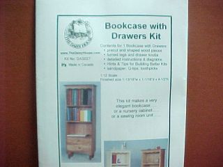 Bookcase wi Drawers Kit #S027   Dollhouse Miniature