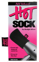 HOT SOCK DIFFUSER by Hair ware   blow dryer adds volume prevents heat