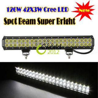 126W 20 Cree Led Work Light Bar Spot Beam Fog Lamp 8820 LM Car Truck