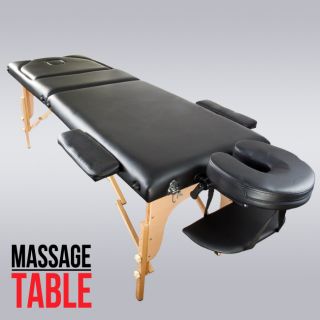 NEW Black Portable Folding Massage Table Bed Tattoo Salon Chiropractic