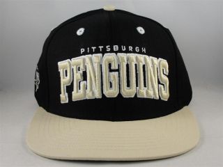 NHL PITTSBURGH PENGUINS RETRO FLAT BILL SNAPBACK HAT CAP REEBOK NEW