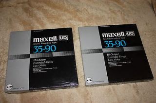 Maxell 2 SEALED Reel To Reel Blank Tapes UD 35 90