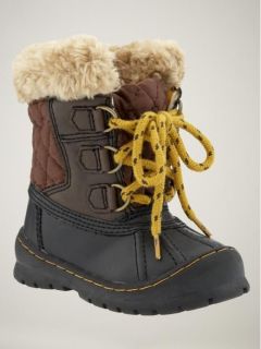 NWT Baby Gap Boys Shearling Trim Duck Boots (Thinsulate Insulation)