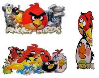 ANGRY BIRDS LARGE WALL STICKERS FROM ANGRY BIRDS GAME 46X24cm
