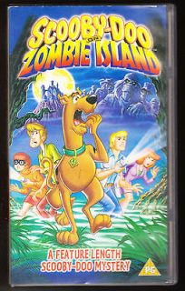 SCOOBY DOO   ON ZOMBIE ISLAND   FEATURE LENGTH   PAL VHS (UK) VIDEO