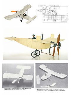 AIRPLANE PLAN FULL SIZE PRINTED PLAN PEANUT SCALE BLERIOT CANARD