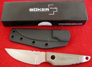 BOKER PLUS NIPPON NECKER FIXED BLADE KNIFE & SHEATH 02BO276