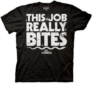 Billy the Exterminator This Job Really Bites Black 2XL XXL Tee T Shirt