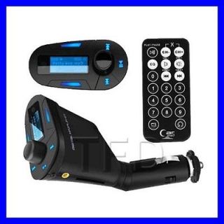Car  SD Card Player With Audio FM Transmitter Remote Control Blue