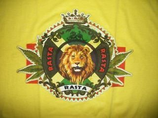 Rasta Lion Tshirt Jamaica Haile Selassie 12 Tribes Reggae Weed Smoke