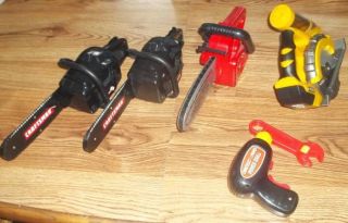 Lot of 2 Craftsman Chain Saws Plus Other Toy Play Tools
