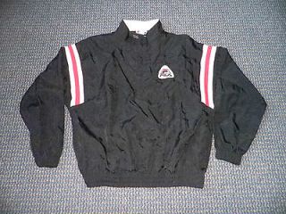90s Mens Fila Zip Up Light Jacket M Medium Black Red White Grant Hill
