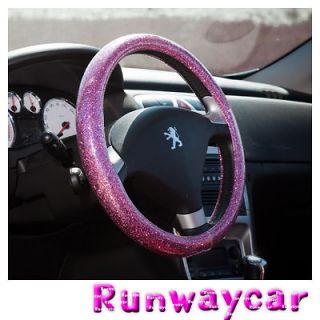 Runwaycar Bling Pink Steering wheel cover Size  L 