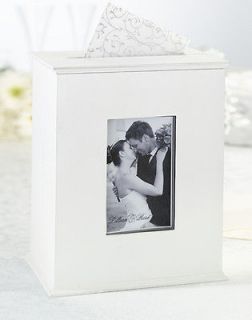 Rose Wedding Card Keepsake Box Photo Holder with Picture Window