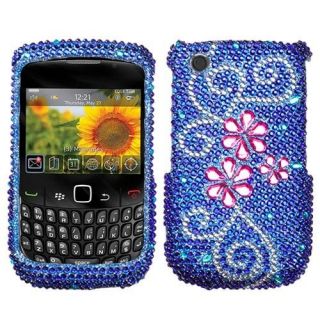 Juicy Flower Bling Case Cover BlackBerry Curve 3G 9330