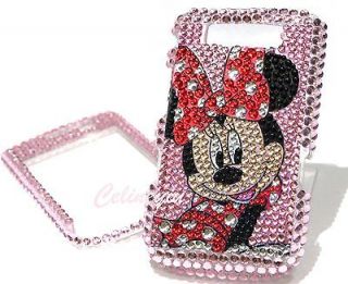 Bling Minnie Mouse Crystal Front & Back Case for Blackberry Torch 9800